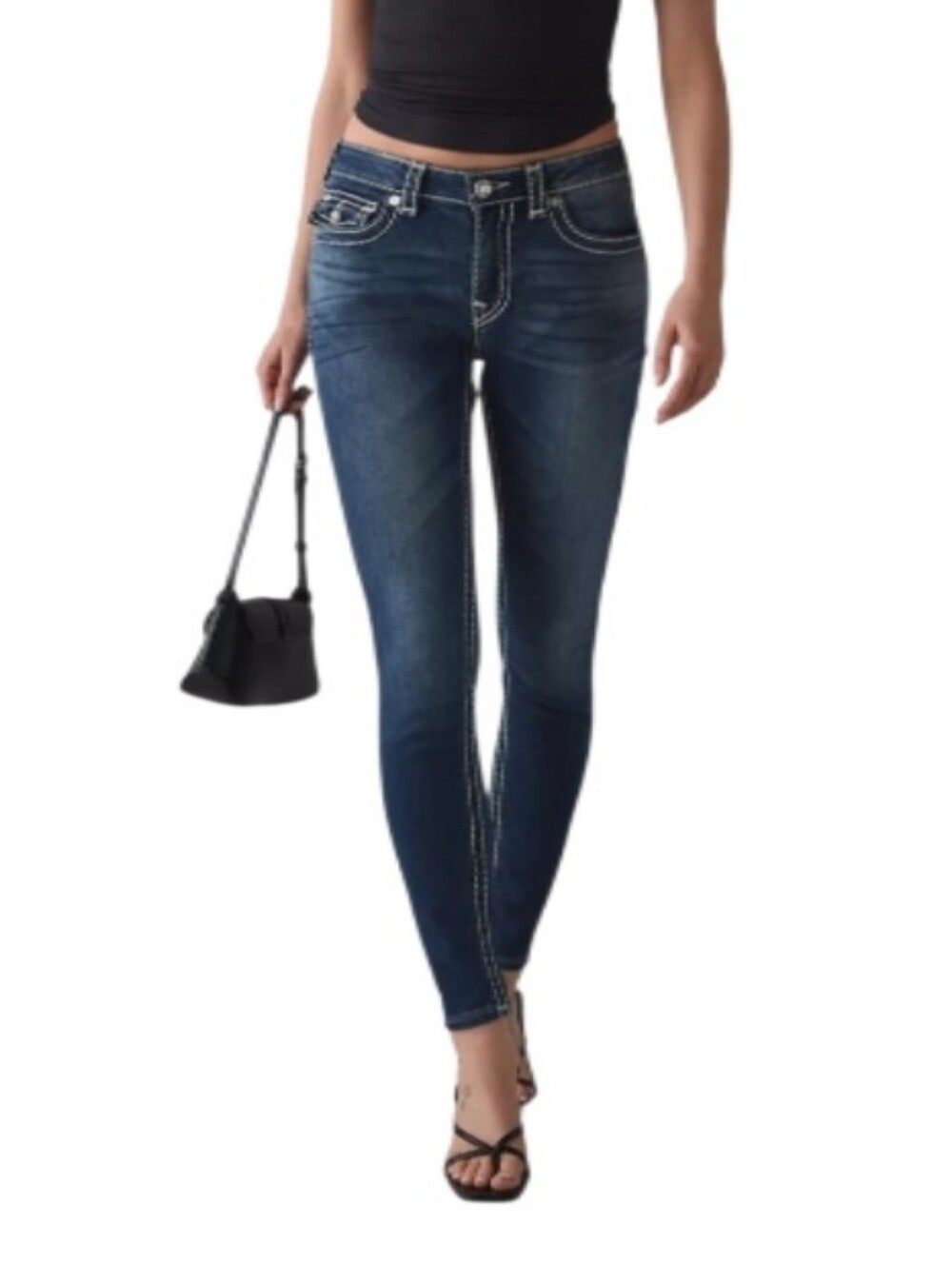 True Religion Low-Rise Skinny Flap Pocket Denim Jeans-NWT